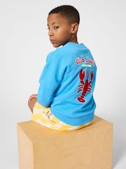 Kids Around Lobster Summer Back Graphic Crew Neck Sweatshirt - Image 2 de 5