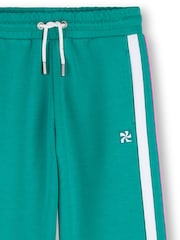 Kids Around Green Wide Leg Joggers With Stripe Detail - Image 4 of 4