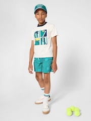 Kids Around Cream Tennis Club Summer Graphic Print Short Sleeve T-Shirt - Image 1 of 4