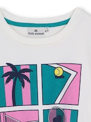 Kids Around Cream Tennis Club Summer Graphic Print Short Sleeve T-Shirt - Image 3 of 3