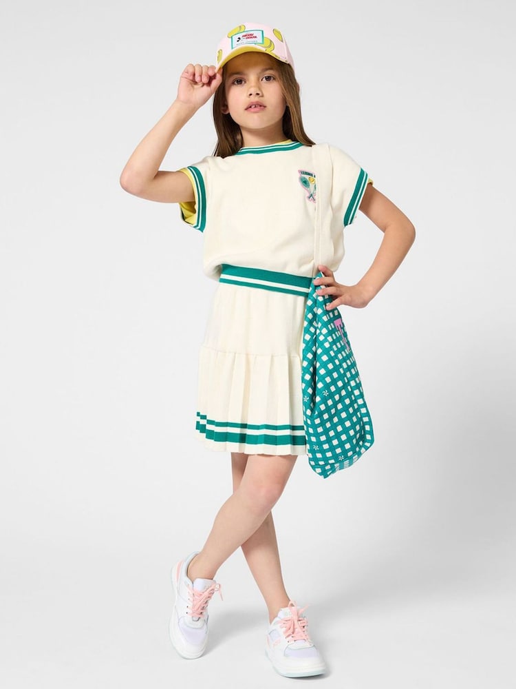 Kids Around Cream Tennis Club Sleeveless Knitted Jumper - Image 1 of 5