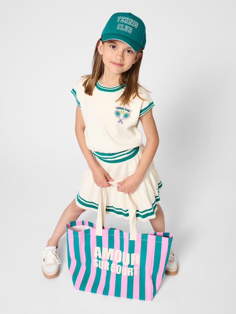 Kids Around Cream Tennis Club Sleeveless Knitted Jumper - Image 2 of 5