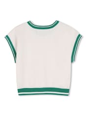 Kids Around Cream Tennis Club Sleeveless Knitted Jumper - Image 4 of 5