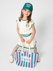 Kids Around Cream Tennis Skirt With Stripe Detail - Image 2 of 5