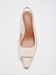 Lipsy Ecru Standard Fit Mid Heel Trim Slingback Courts - Image 6 of 7