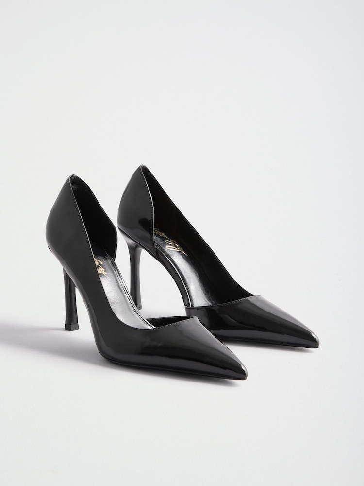 Lipsy Black Closed Back Dorsay High Heel Court Shoes - Image 1 of 6