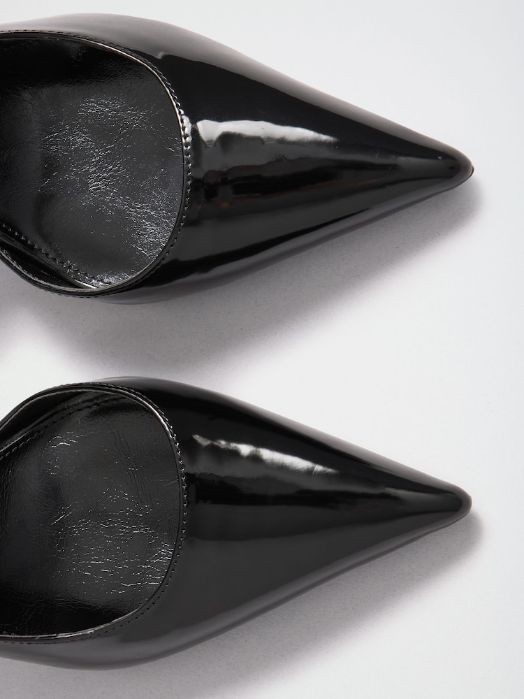 Lipsy Black Closed Back Dorsay High Heel Court Shoes - Image 6 of 6