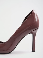 Lipsy Mink Brown Closed Back Dorsay High Heel Court Shoes - Image 5 of 7