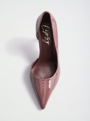 Lipsy Mink Brown Closed Back Dorsay High Heel Court Shoes - Image 6 of 7