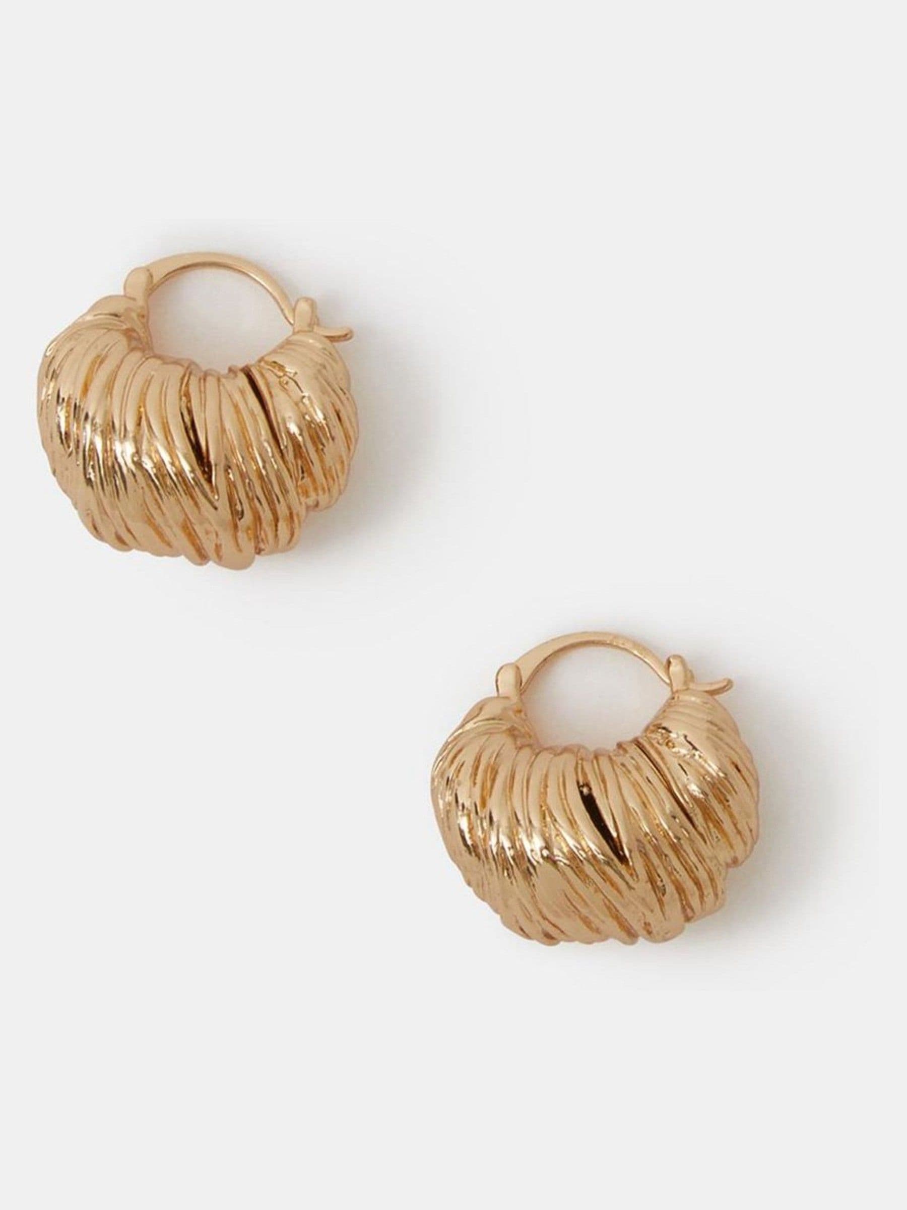 Buy Accessorize Gold Tone Croissant Hoop Earrings from Next South