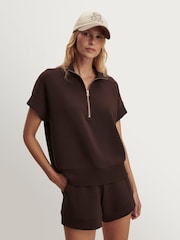 Varley Coffee Bean Atrium High Waisted Shorts 4.5" - Image 1 of 5