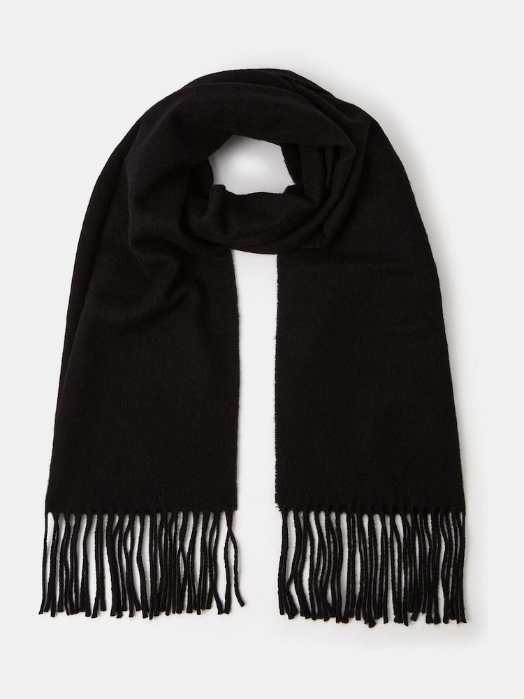 Accessorize Black Plain Wool Scarf - Image 2 of 2 Accessorize Black Plain Wool Scarf - Image 2 of 2