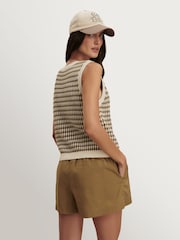 Varley Golden Green Aura Cotton Knit Tank Cardigan - Image 2 of 4
