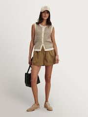 Varley Golden Green Aura Cotton Knit Tank Cardigan - Image 4 of 4