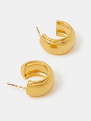 Accessorize Gold Stainless Steel Mini Chunky Hoop Earrings - Image 1 of 2