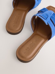 Cobalt Blue Standard/Wide Fit Forever Comfort® Stitched Mule Sandals - Image 5 of 5