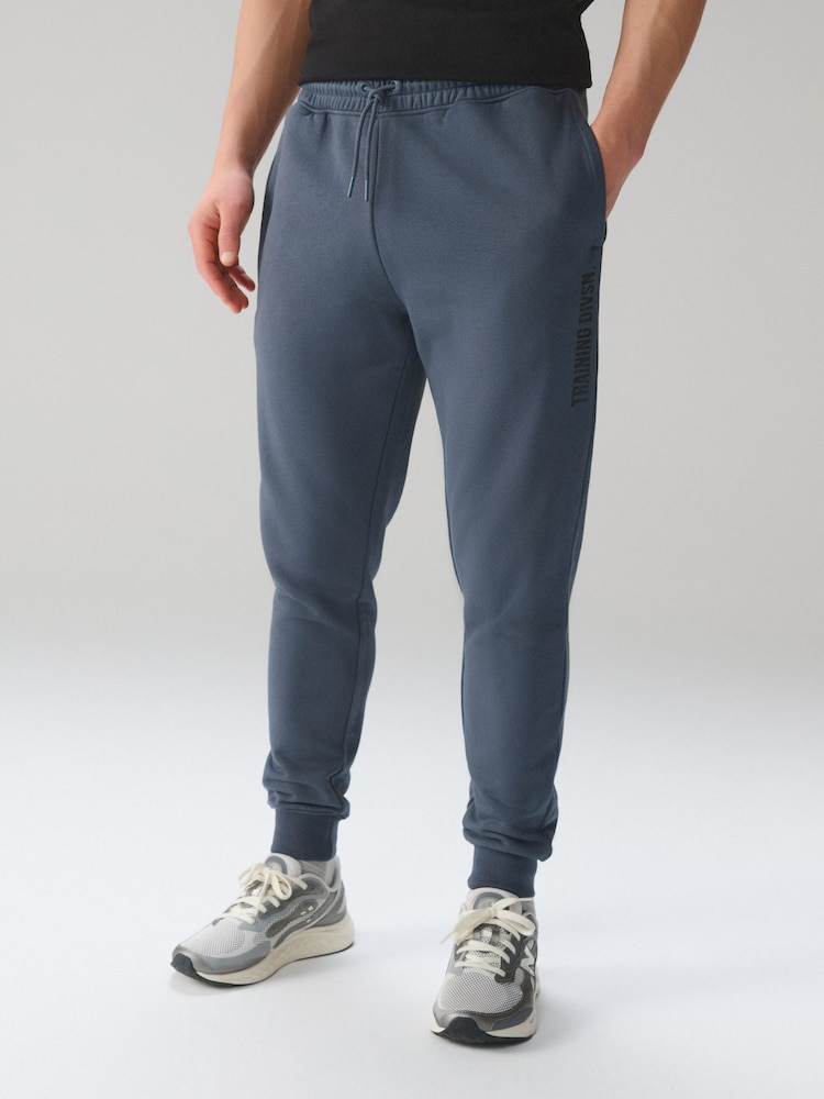 Slate Grey Active Loopback Training Division Slim Fit Joggers - Image 2 of 8
