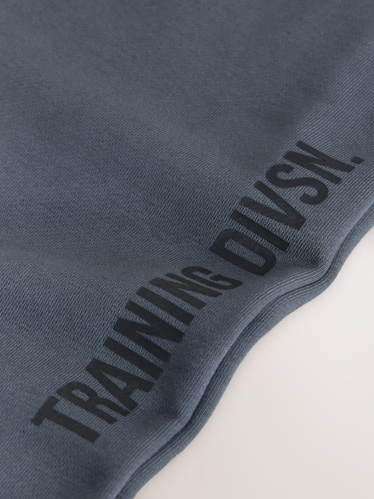 Slate Grey Active Loopback Training Division Slim Fit Joggers - Image 8 of 8