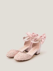 Monsoon Pink Sara Embroidered Flower Heels - Image 1 of 3