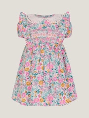 Monsoon Baby Blomstrete Print Smockkjole - Bilde 1 av 4