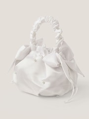 Monsoon White Pearl Bow Bag & Hair Clip Set - Image 2 of 3