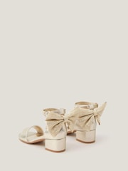 Monsoon Gold Two-Part Bow Heels - Image 2 of 3