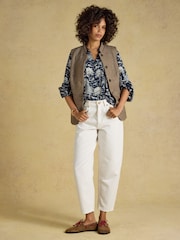 Joules Elodie Navy Toile Popover Blouse - Image 5 of 7