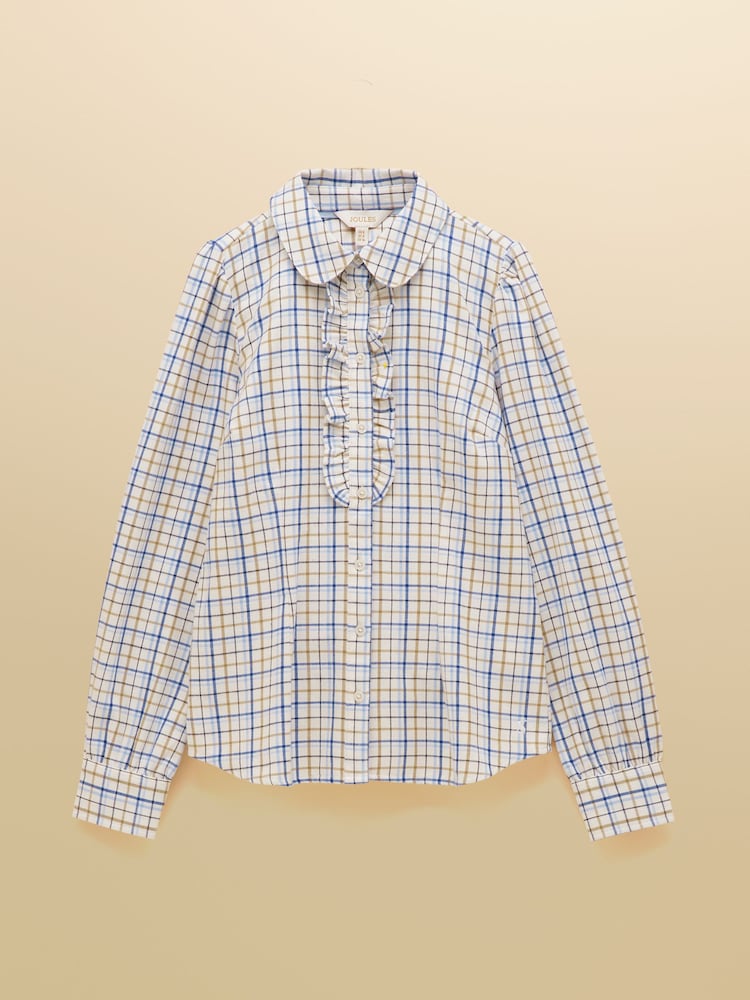 Перевірка крему - Joules Martha Classic Fit Frill Shirt - Image 6 of 6