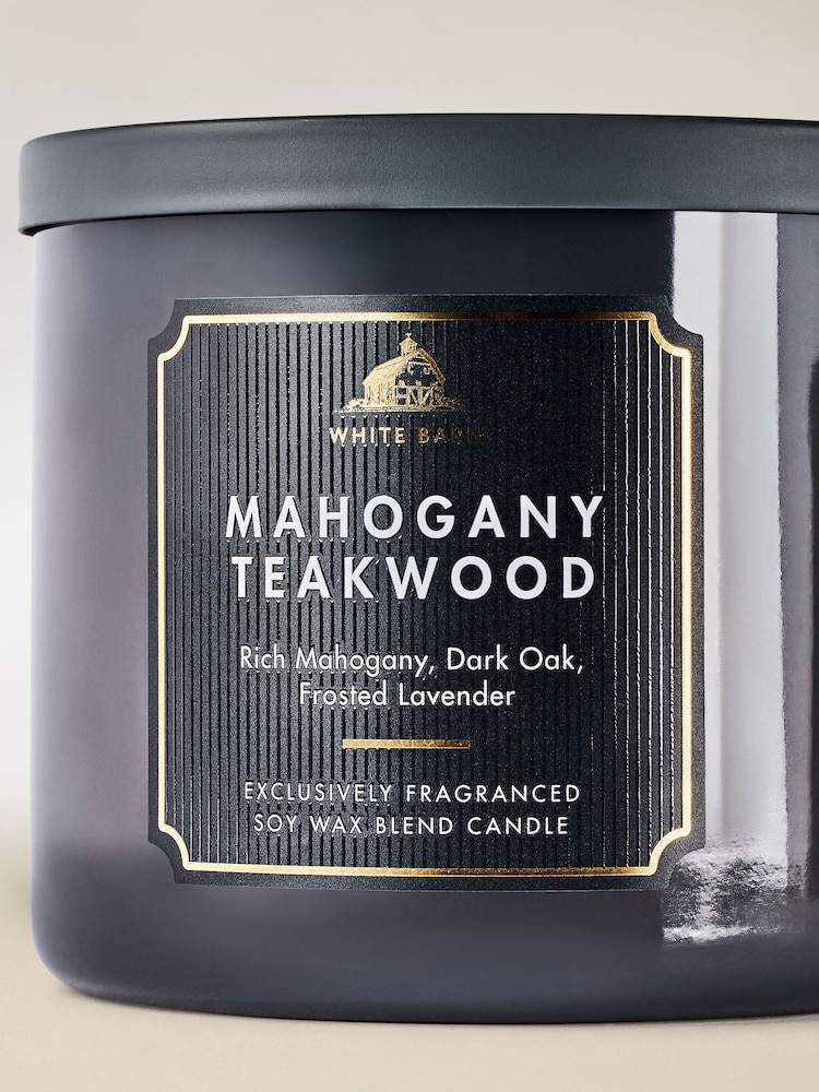 Bath & Body Works Mahogany Teakwood 3 Wick Candle 411g - Image 2 of 3
