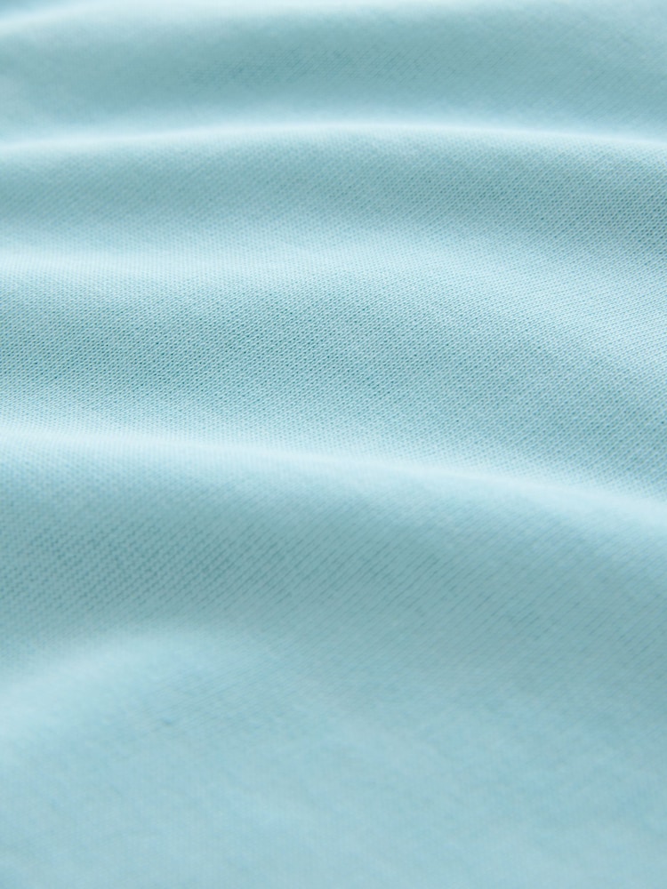 Blue Lace Trim Waffle Sleeve Lightweight Sweatshirt - Image 7 of 7