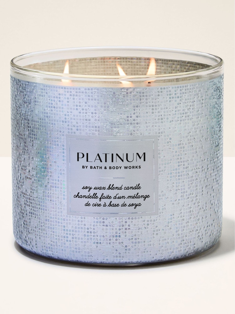 Bath & Body Works Platinum 3 Wick Candle 411g - Image 1 of 2 Bath & Body Works Platinum 3 Wick Candle 411g - Image 1 of 2