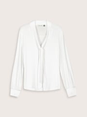 Baukjen Carina Tie Neck White Blouse - Image 5 of 5
