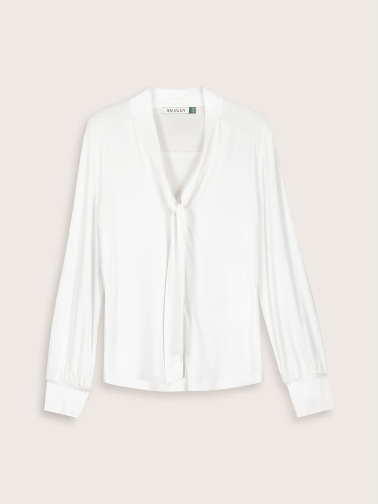 Baukjen Carina Tie Neck White Blouse - Image 5 of 5