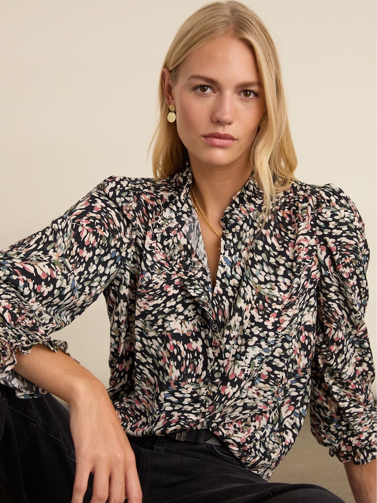 Baukjen Willow Printed Black Blouse - תמונה 2 מתוך 2 Baukjen Willow Printed Black Blouse - תמונה 2 מתוך 2