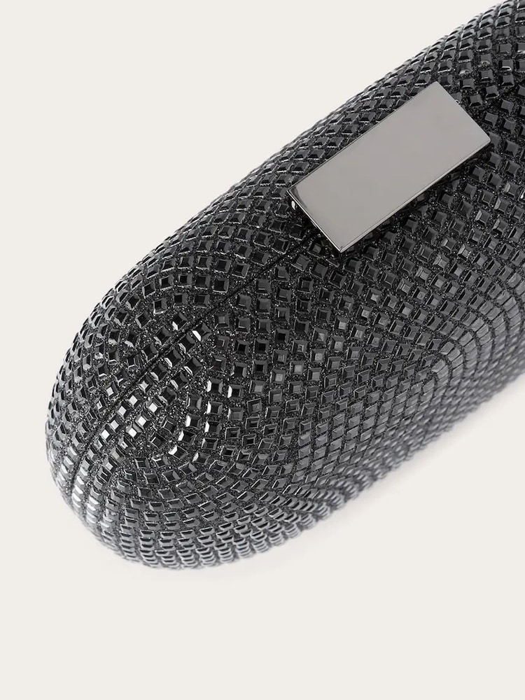 Carvela Black Pietra Hard Clutch Bag - Image 5 of 5