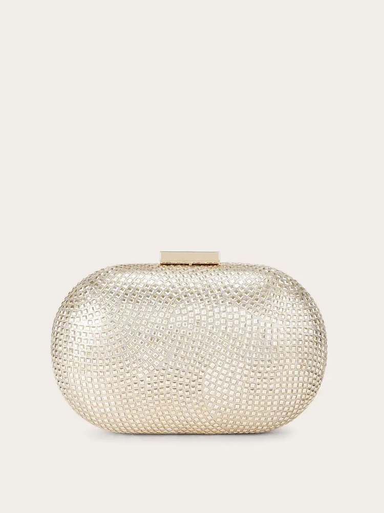 Carvela Gold Pietra Hard Clutch Bag - Image 2 of 4