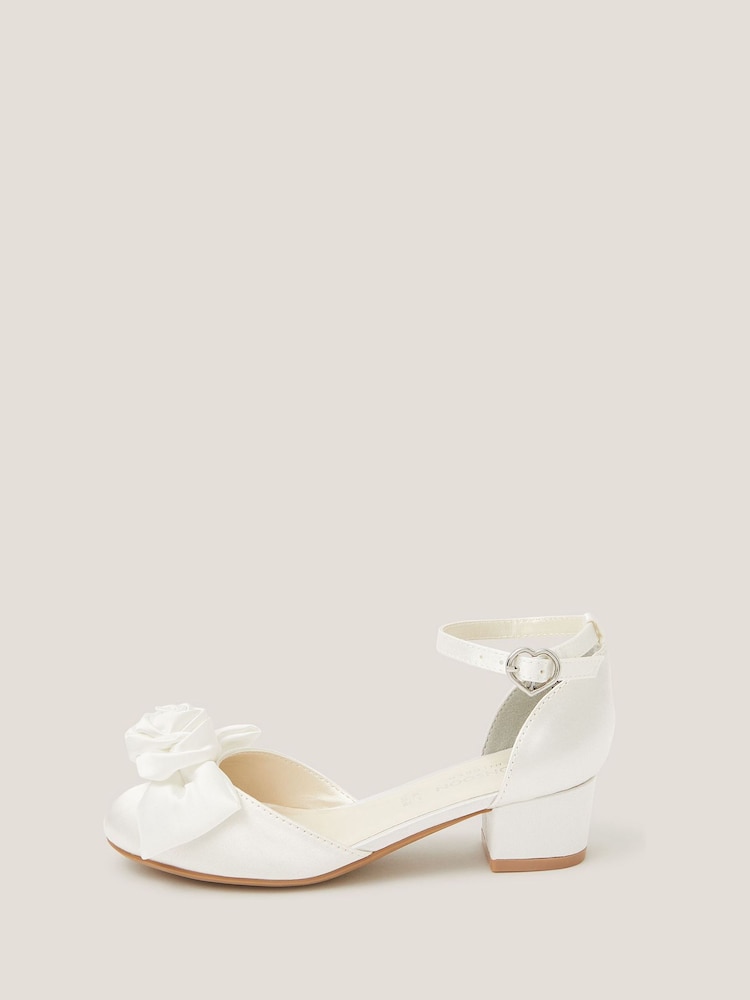 Monsoon Rosette Satin Closed Toe Heels - Imagem 3 de 3 Monsoon Rosette Satin Closed Toe Heels - Imagem 3 de 3