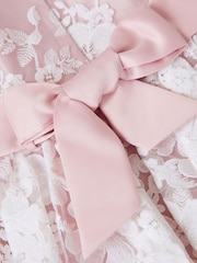 Monsoon Pink Felicity Floral Embroidered Mesh Dress - Image 4 of 4