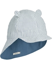Liewood Gorm Reversible Seersucker Sun Hat With Ears - Image 1 of 4