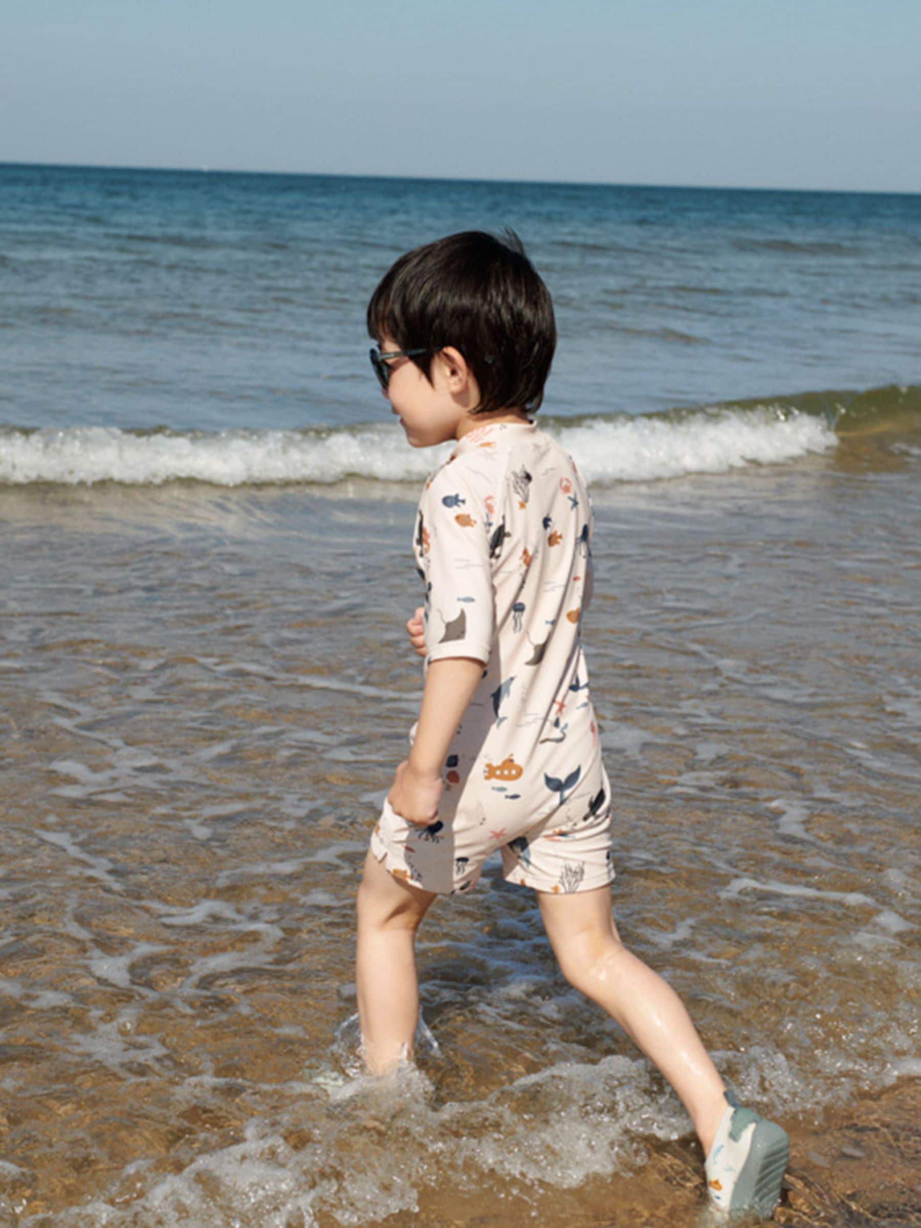 Buy Liewood Cream Max Printed Shortsleeve Swimsuit from Next USA