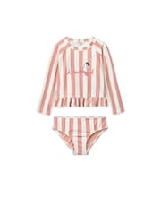 Liewood Dagny Stripe Tankini Pink Swimsuit Set - Image 2 of 3