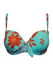 Pour Moi Blue Strapless Heatwave Bikini Top - Image 3 of 4