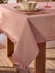 Red Stripe Table Cloth - Image 1 of 5
