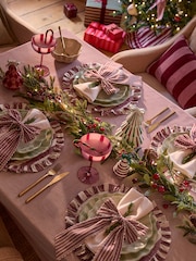 Red Stripe Table Cloth - Image 3 of 5