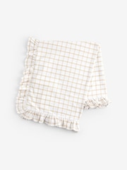 Natural Gingham Check Washed Cotton Table Cloth - Image 3 of 3