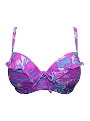 Pour Moi Purple Padded Ocean Breeze Bikini Top - Image 3 of 4