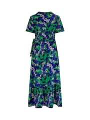 Pour Moi Blue Cotton Slub Midi Shirt Dress - Image 4 of 4