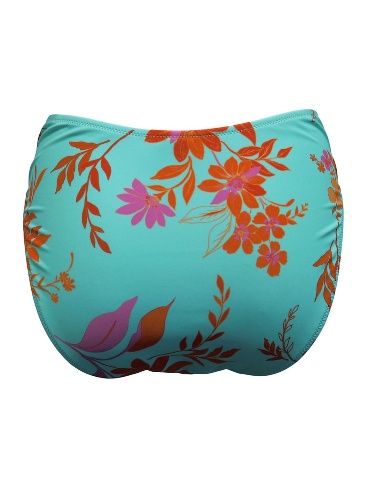 Pour Moi Blue High Leg Heatwave Bikini Bottoms - Image 4 of 4