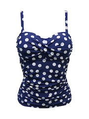 Pour Moi Navy Free Spirit Non-Wired Strapless Tankini Top - Image 3 of 4