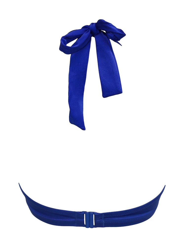 Pour Moi Ultramarine Padded Halterneck St Kitts Bikini Top - Image 4 of 4